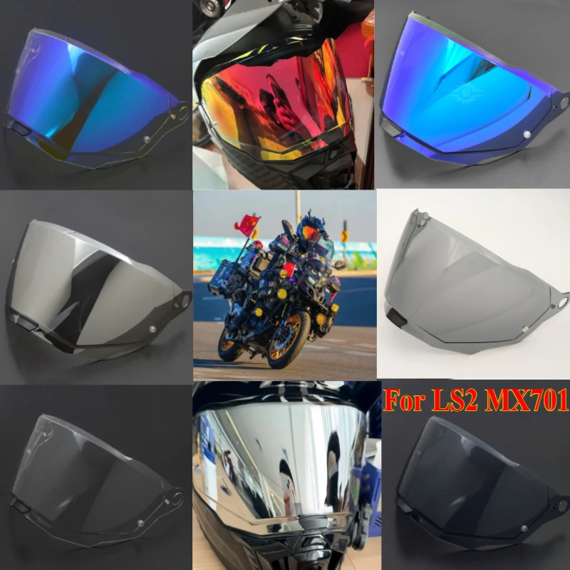 

1PCS For LS2 MX701 Visors Replacement Rally Helmet Shield Off-road Faceshield Windproof Motocross Lens Uv Protection