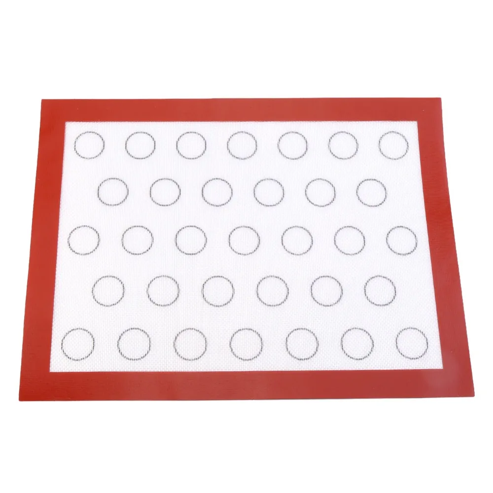Professional Silicone Silicone Baking Mat Nonstick Heat Resistant Oven Liner Red Macaron Baking Mat Pastry Decorating