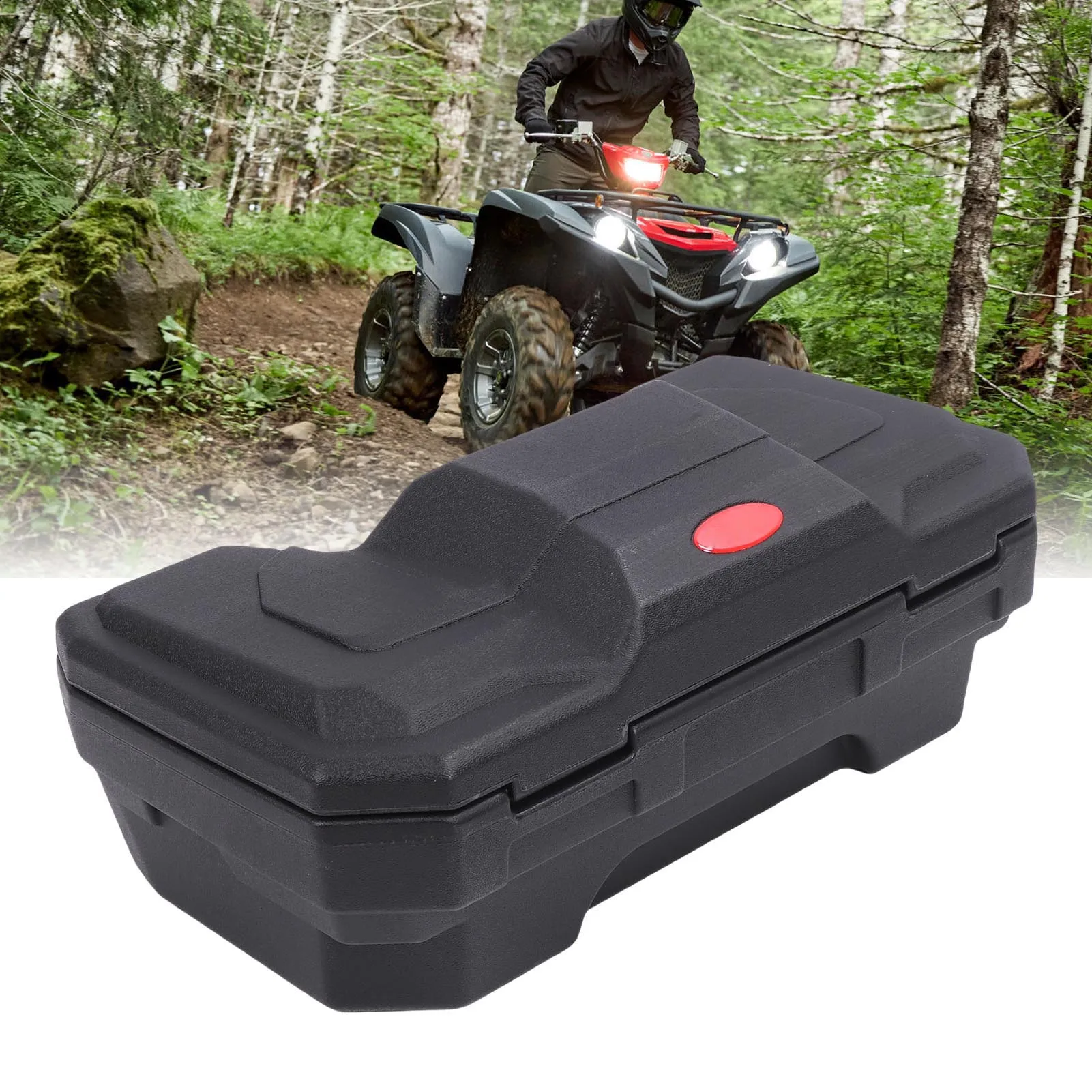 Kotak Penyimpanan Belakang ATV 55L Kapasitas Besar Tahan Hujan Kotak Bagasi Belakang ATV dengan Sandaran dan Kunci Pengaman untuk Mendaki dan Berkemah