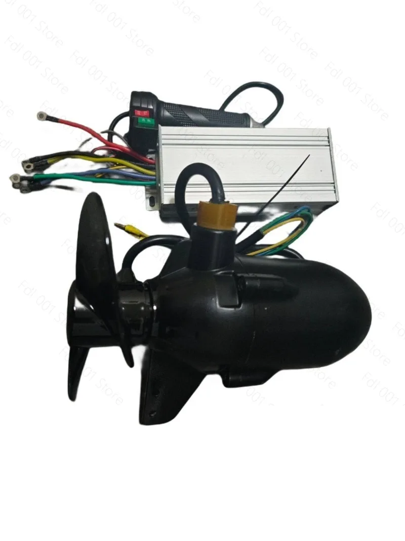12-72V Marine Underwater Propeller Rubber Boat Electric Outboard Motor Brushless Motor Waterproof Motor With Controller Handle