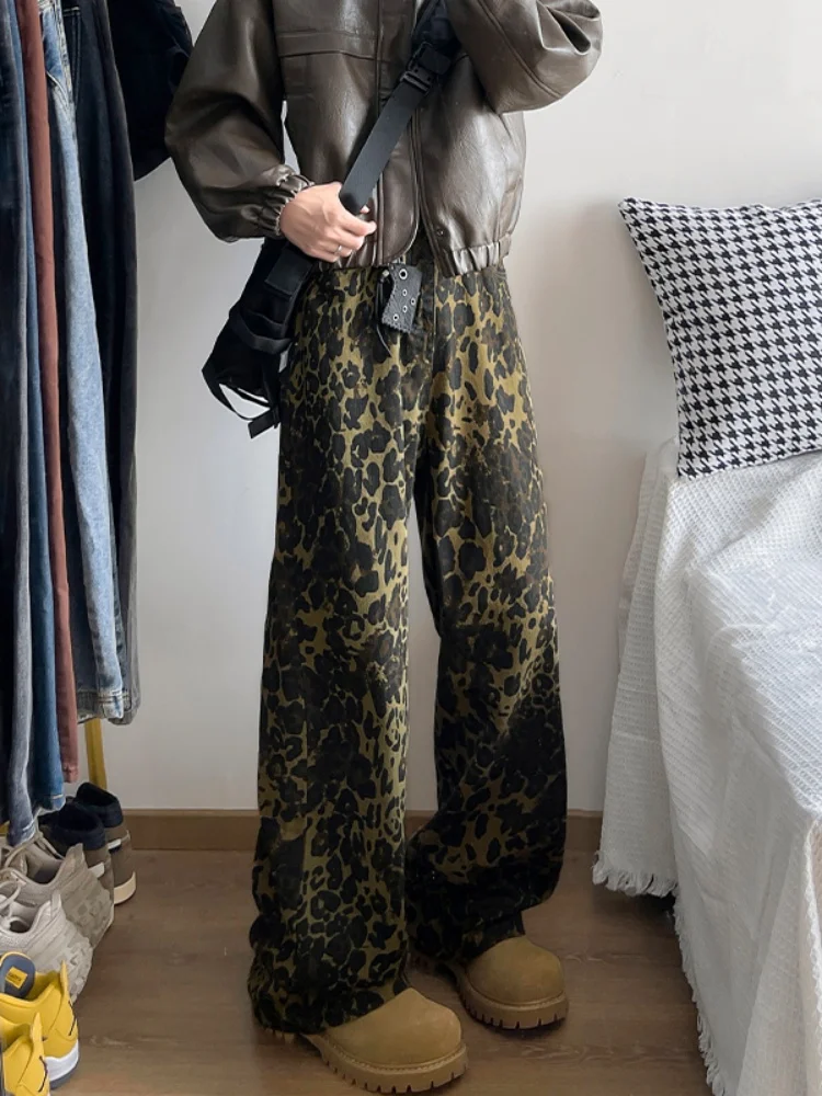 

Loose Straight Leg Wide Leg Jeans Men's Autumn Winter American Style Trendy Middle School Student Pants Jeans Casual Fashion