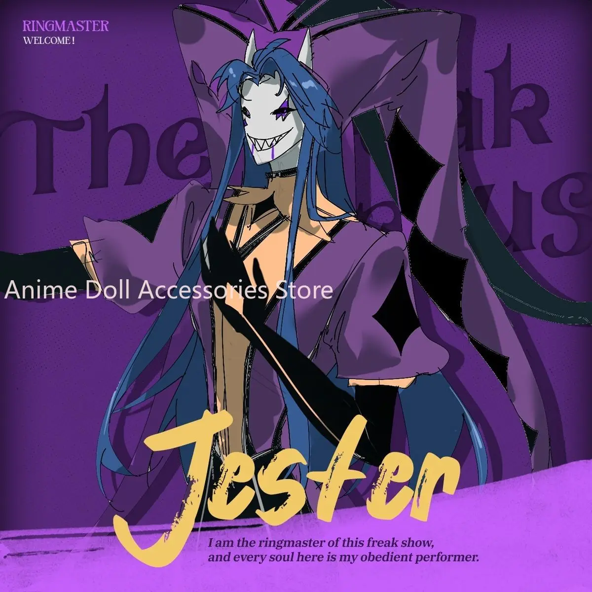 

Аниме Freak Circus Jester Косплей Закладка Открытка Лазерный билет Акриловая подставка Фигурка Модель Стоячий знак Стол