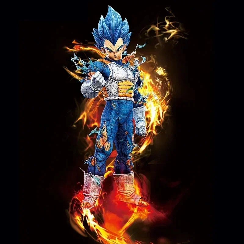 Dragon Ball Super Saiyan Vegeta Character Anime Statue Pvc Movable Doll Collection Handmade Model Statue Toy Ornament Gift