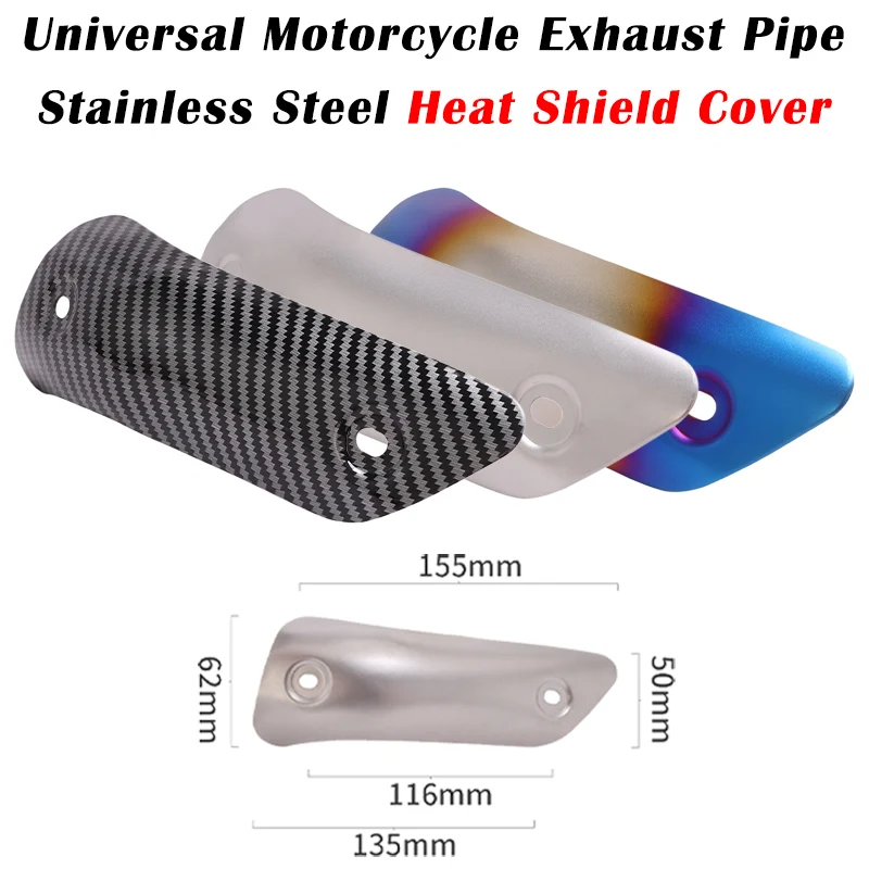 

Univesal Motorcycle Exhaust Connection Link Pipe Escape System Tube Heat Shield Cover Guar Protector Anti-Scalding Stainless