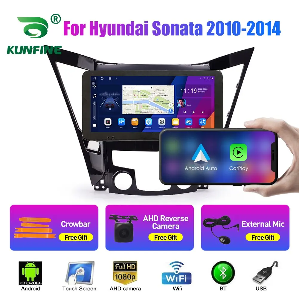 10.33 Inch Car Radio For Hyundai  Sonata 2010-14 2Din Android Octa Core Car Stereo DVD GPS Navigation Player QLED Screen Carplay