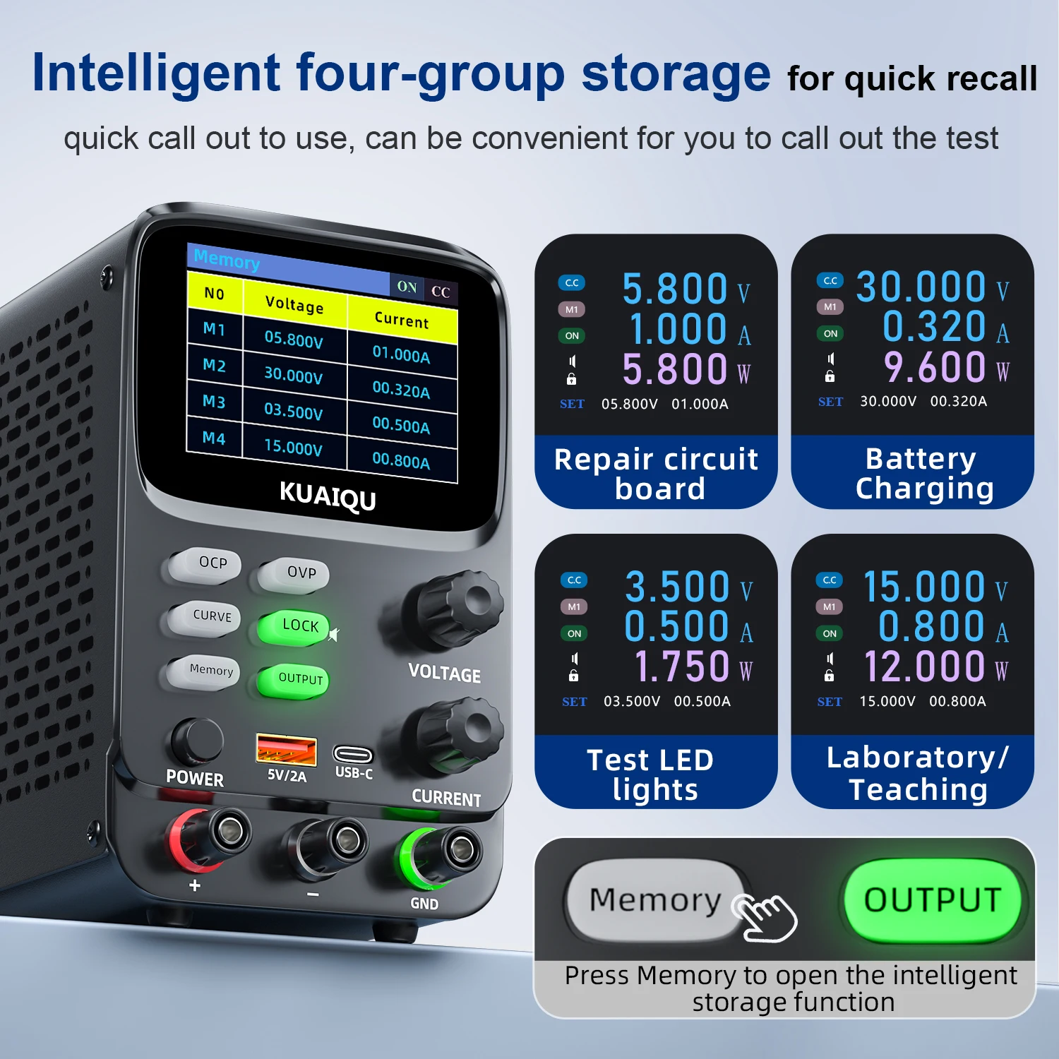 KUAIQU 5-digit Power Supply Ad - Programmable Dc Power Supply 30V 10A recension och pris