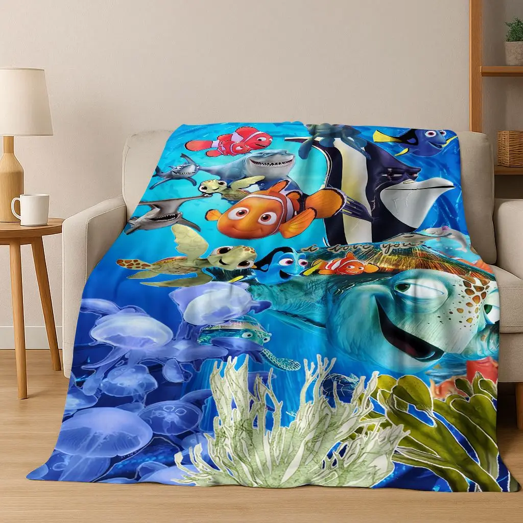 

26 Style Cartoon Finding Nemo Underwater World Flannel Blanket,Warm and Cozy Soft Throw Blanket for Home Bedroom Bed Sofa Cover