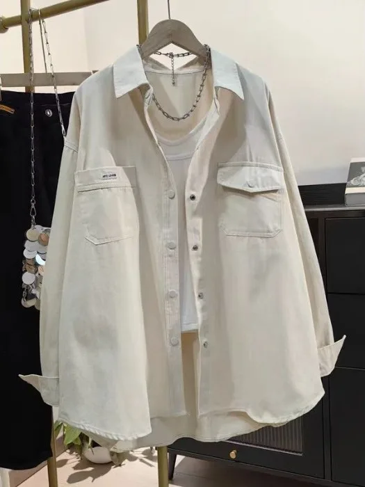 안티에이징 핑크 이르트 루즈 캐주얼 여성 패션 한국 스타일 긴 소매 버튼 디테일 통기성 피부 친화적