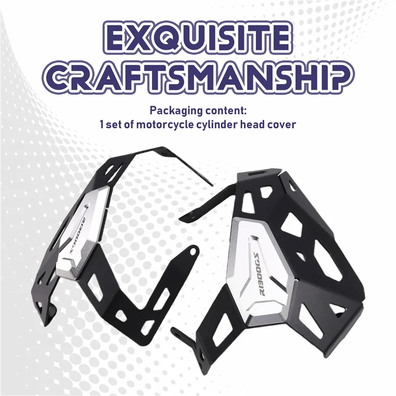 

AB16-Защита головки блока цилиндров мотоцикла, защита головки блока цилиндров для BMW R1300GS, защита двигателя для BMW R1300GS, черный + серебристый