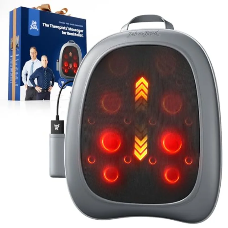 

Back Massager for Pain Relief Deep Tissue FSA EZBack Pro Corded 4D Kneading Shiatsu Back Massager with Heat HSA Eligible Up and