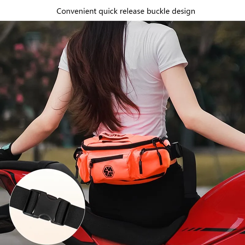 

Large Capacity SCOYCO Motorcycle riding waist bag, chest bag diagonal backpack black orange white suitable for both men women