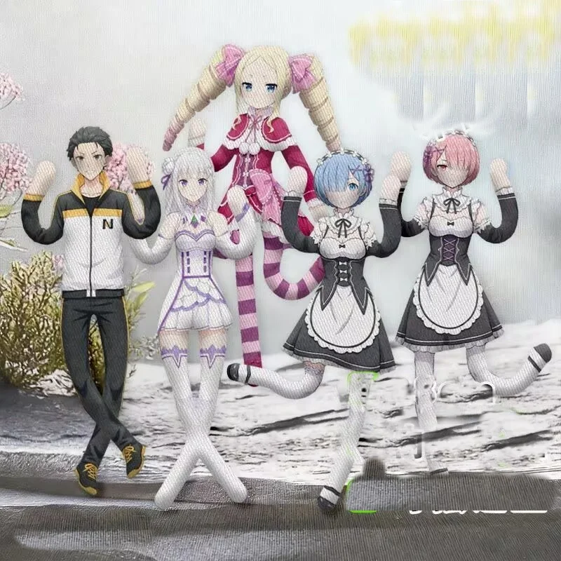 Anime Re:Zero Starting Life in Another World GLITTER&GLAMOURS-REM-Maid Plush Stuffed Figure Dolls Halloween Props For Women Men