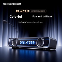 Mchose K20 Bluetooth Wired Table Mounted52mm E-Sports Stereo Sound Unit Pluggable Microphone Speaker 7.1 Surround Sound Effects