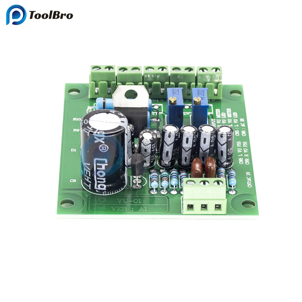 VU Level Audio Meter Stereo Amplifier Board+2pcs VU Meter 9-12VDC Stereo Amplifier Board Level Indicator Adjustable With Driver