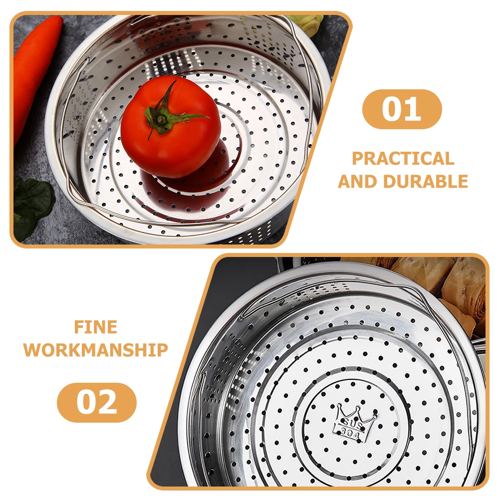 

1 Set Steamer Basket Stainless Steel Steam Pot Inserts For Cooking Vegetable Dumpling Bun Fish Steamer Accessories Kitchen Tool