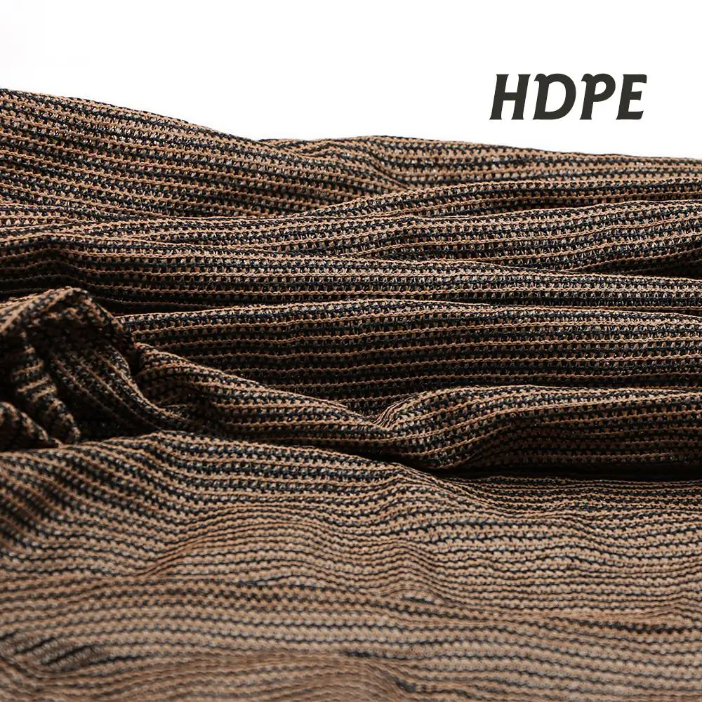 95% Shading Rate Anti-UV HDPE Brown Garden Shade Cloth Sun Shade Net with Grommets Greenhouse Patio Lawn Pool Sunscreen Cover
