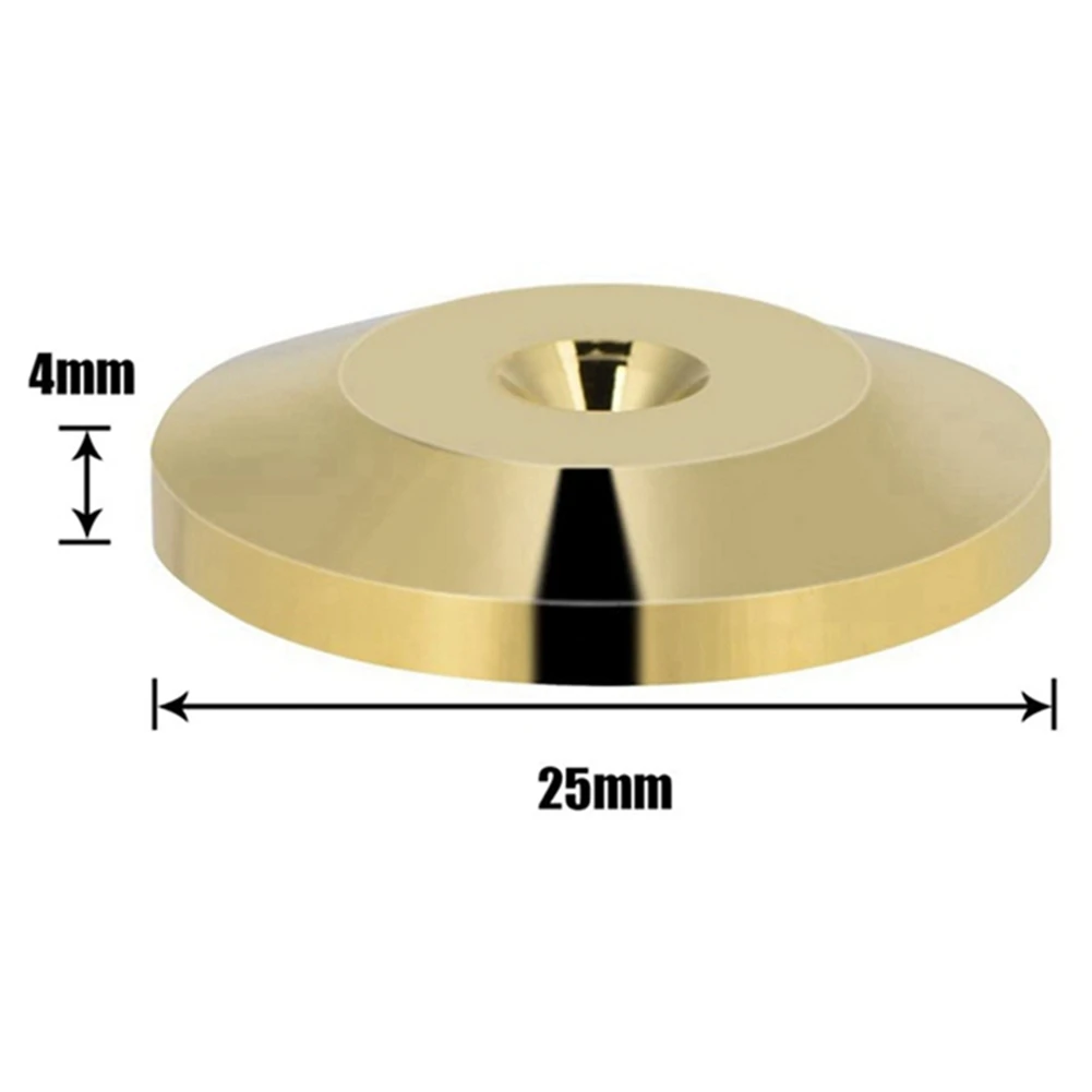 Coussinets à pointes en cuivre pur pour haut-parleur HiFi, coussinets de chaussures de base conique, support de sol d'isolation de boîte, noir, 4 pièces