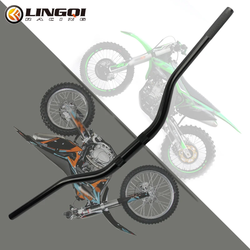 LINGQI RACING Motorcycle 22mm CNC Handlebars Aluminum Steering Wheel Handlebar Handle Bar For Pit Dirt Bike Off-road Enduro