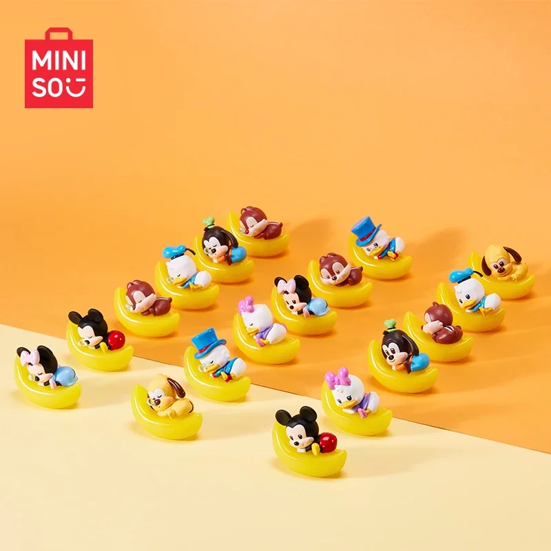 MINISO Disney Series Who Is A Well Behaved Baby Mini Blind Box Ornament Trendy Play Garage Kit Loopy  Mickey Donald Duck Daisy