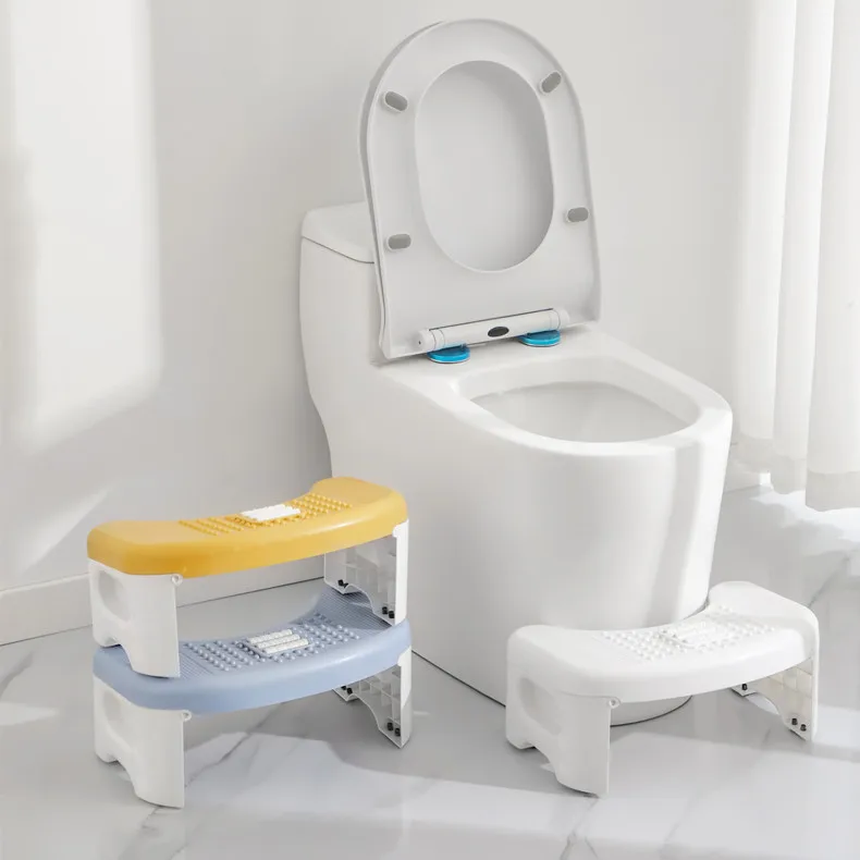 Anti-Warping Leg Squat Toilet Stool, Potty Squat Dobrável, Cadeira de Banheiro, Antiderrapante, Escritório, Criança, Mulher Grávida, Casa