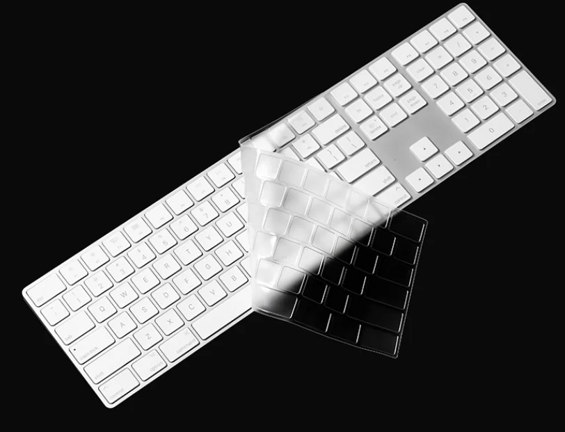 TPU keyboard Cover Skin Protector For iMac Wired Apple Keyboard A1243 A1843 MB110LL/B with Numeric Keypad MLA22L/A A1644 A1314