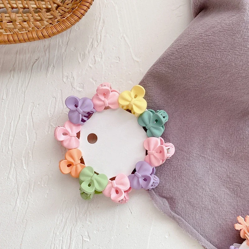 Mini süße Kirschblüte Halteklammer Mädchen süße geflochtene Haarnadel kleine Pony Clip Top Clip Prinzessin Haarschmuck Haar 10 TEILE/SATZ