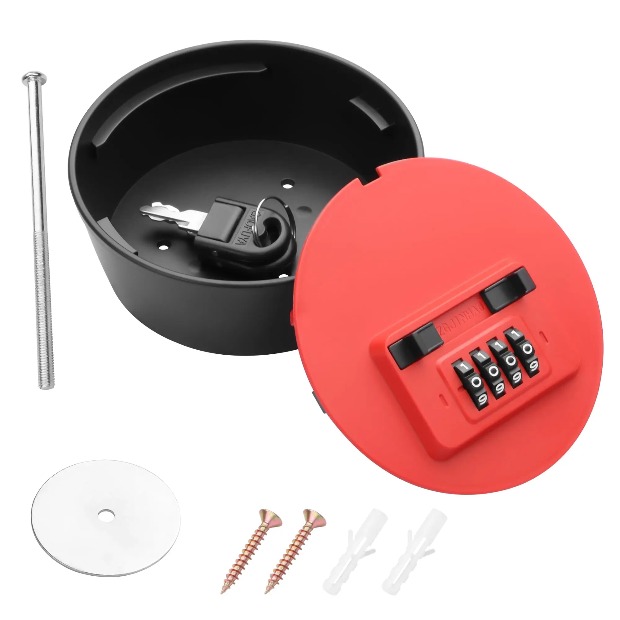 

Hidden Key Box with Combination Lock Plastic Safe Small Storage Lockable Box with Code Outdoor Secret Items for Decor Flowerpot