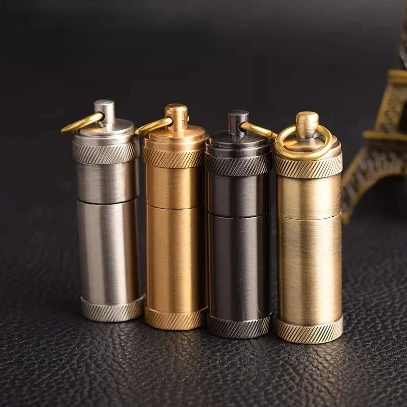 Trench Kerosene Lighter Mini Hangable Keychain Nostalgic Bullet Old-fashioned Gasoline Small Cigarette Lighter Dropshipping