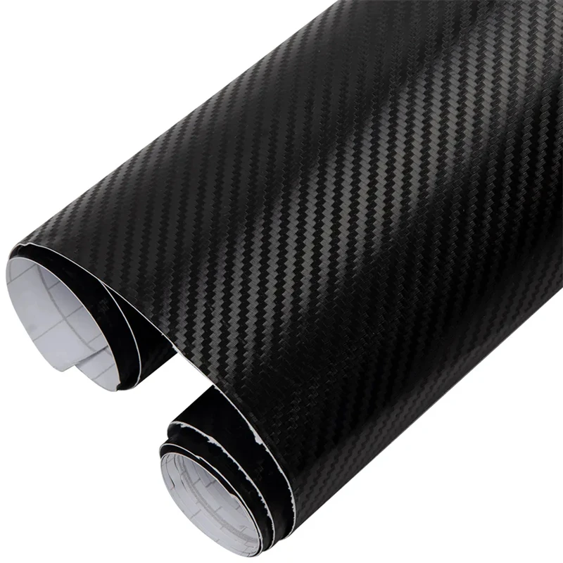 

Carbon Fiber Car Sticker 3D Black Car Wrap Film Car Door Sill Protection Vinyl Film Anti-Collision Fits for Most Car