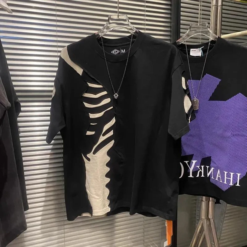 

Новая летняя мужская футболка с короткими рукавами Y2k, повседневная ретро Harajuku, модный тренд, хип-хоп, уличный удобный универсальный мужской топ