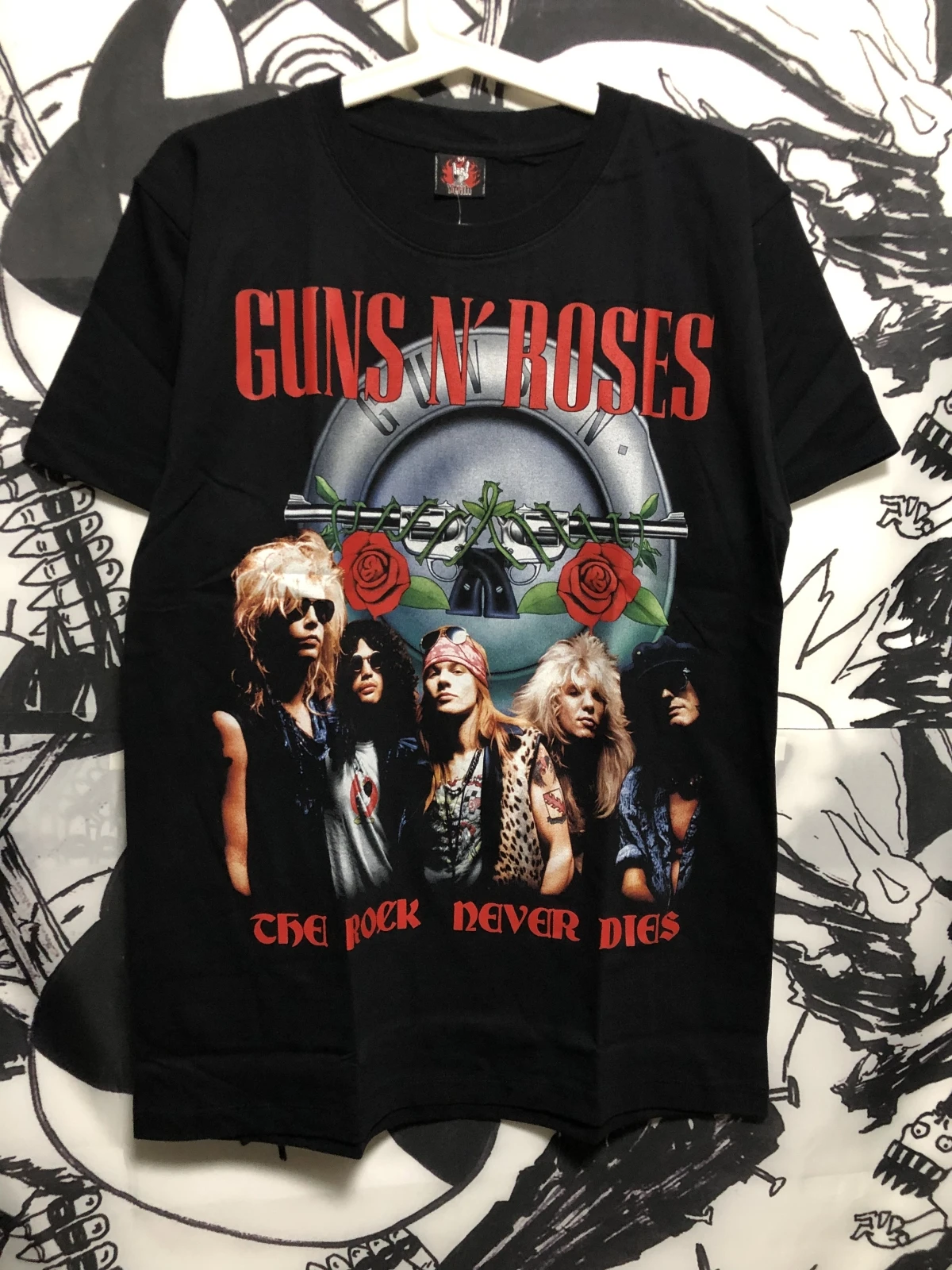 

Guns N 'roses Guns N' Roses Thai Imported Rock Short-sleeved T-shirt Breathable Sweat-absorbing Versatile T-shirt