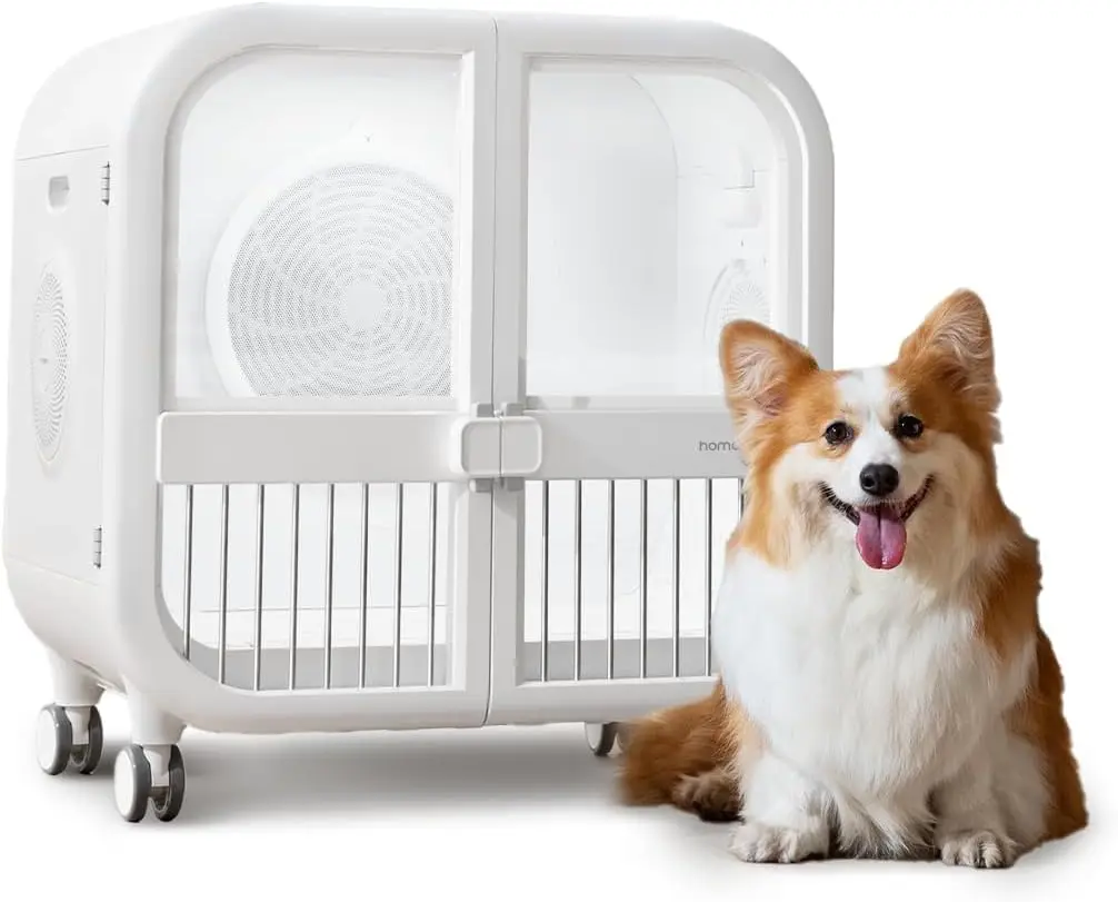 Ultra Pet Dryer Box - Ultra Quiet, Smart Temperature Control, 360° Efficient, 4 Locking Swivel Casters for Dogs