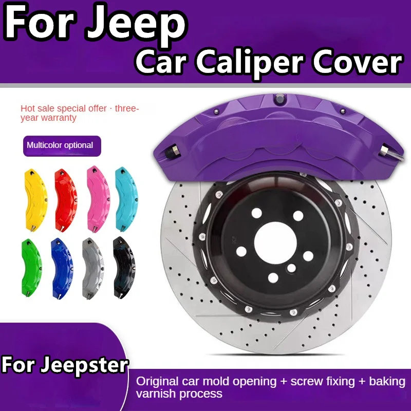 

For Jeepster Brake Caliper Cover Aluminum Alloy Front Rear Wheel Modification Kit