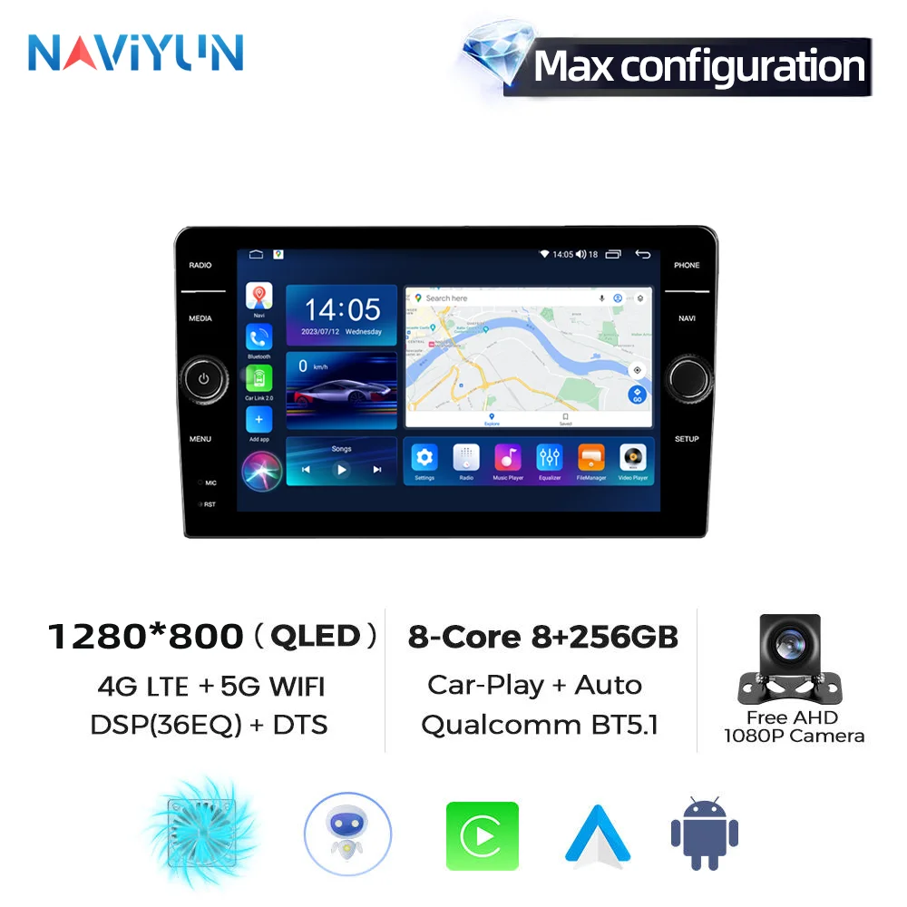 5 2005-2010 Car Radio Audio for Built-in GPS Navigation Android OS RGB Function Mirror Link Dashboard Mount 360 Camera 1