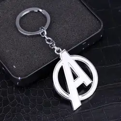 Avengers Logo Metal Keyring Fashion Creative Jewelry Car Keychain Adornment Student Backpack Pendant