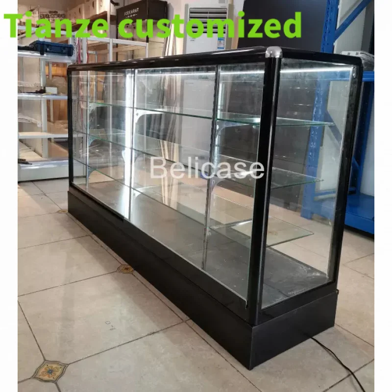 

(customized)ExtraShowcase Jewelry Glass Display Lockable Show Displays with Led Lights Retail Smoke Shop