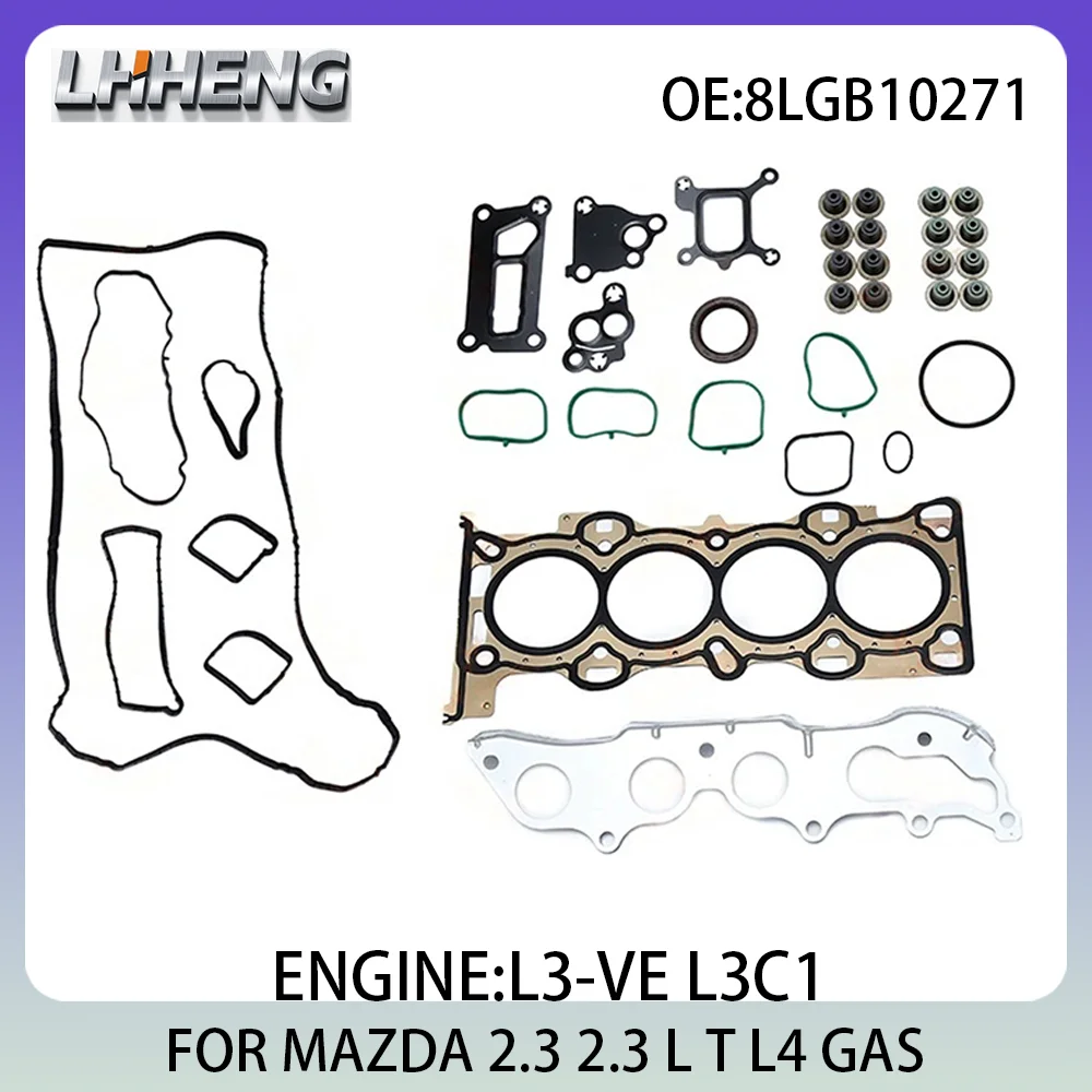 

Engine Full Overhaul Gasket Kit Rebuild Set For MAZDA 6 Station Wagon 8LGB10271 50286200 2.3L 2.3 L T L4 GAS L3-VE L3C1 02-08