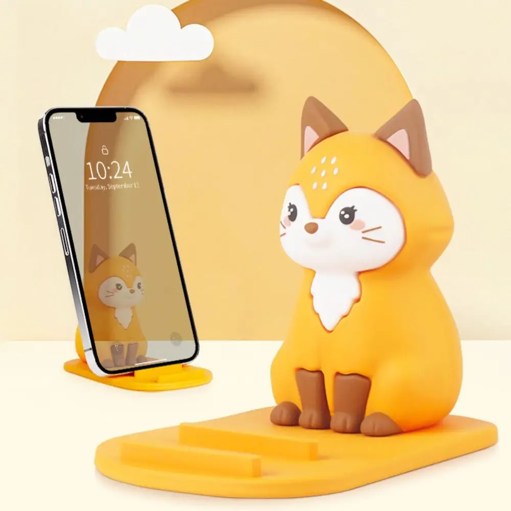 Anti-slip Mobile Phone Stand Multi-functional DIY Crafts Animal Model Doll Holder Cartoon Portable Desk Lazy Bracket