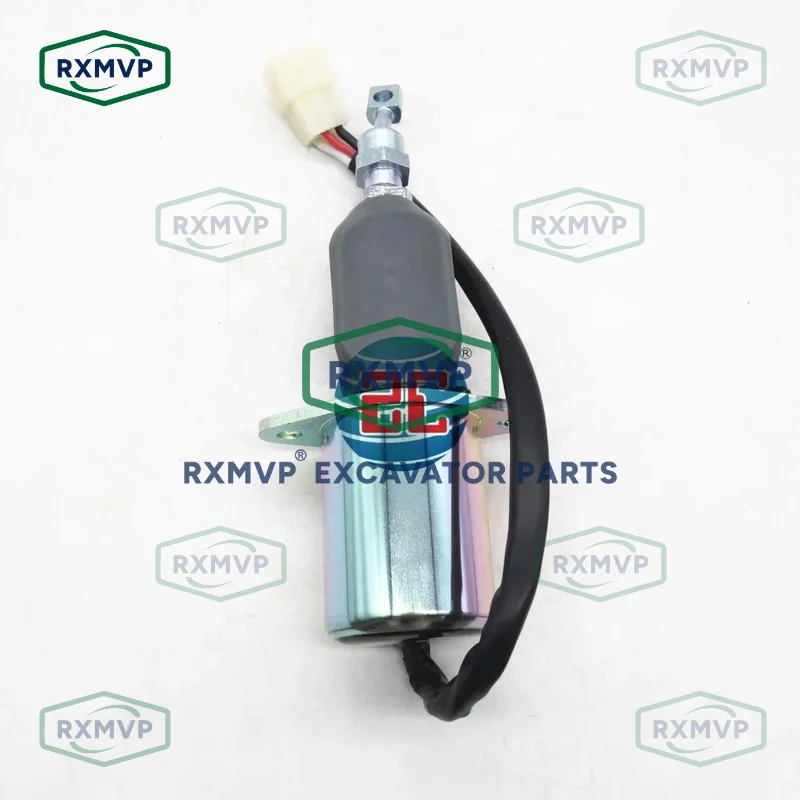 SA-4572-12 Fuel Shutoff Stop Solenoid Valve Fits Excavator Wood ward Diesel Engine White Plug 12V