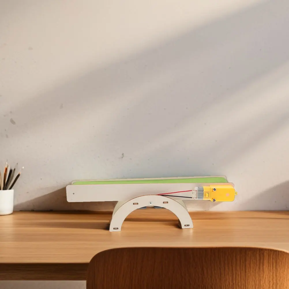 Conjunto de haste de correia transportadora elétrica, 2 peças, kit educacional diy para crianças, projetos de engenharia científica, aprendizagem portátil