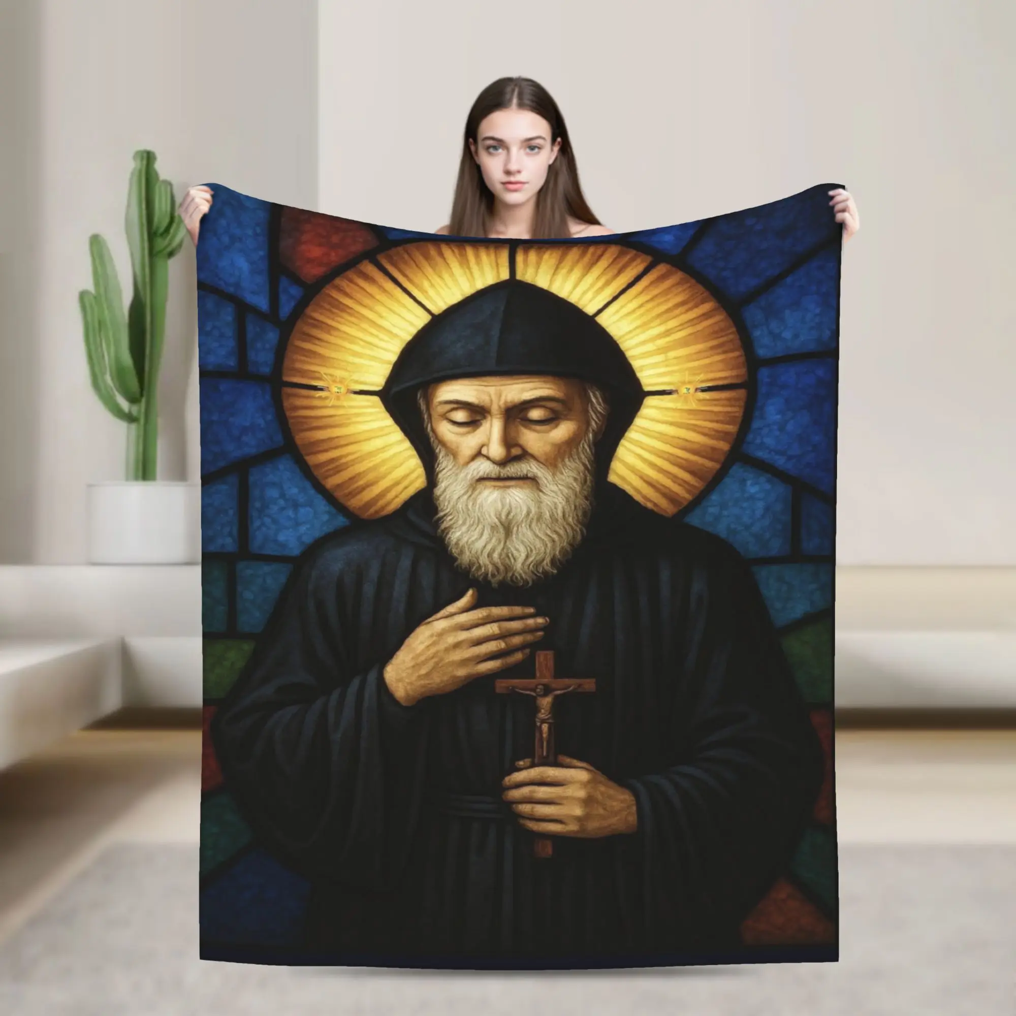 Saint Charbel Blanket Ultra Soft  Throw Blankets for Bed 50x60 Inch Multiple Sizes Rug Piece
