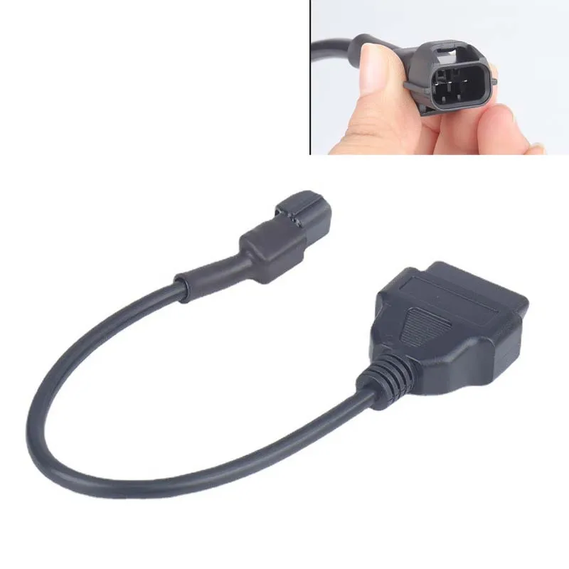 OBD Adapter Connection 3 PIN Cable for KYMCO Motorcycles 16 Pin OBD2 To 3 Pin Convertor Connector OBDII 3 PIN Motorbike Cable