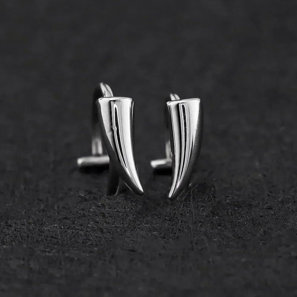 2PCS  Customized Stainless Steel Fangs Fake Lip Piercing  Lip Clip  Goth Cosplay Vampire Teeth  Body Jewelry