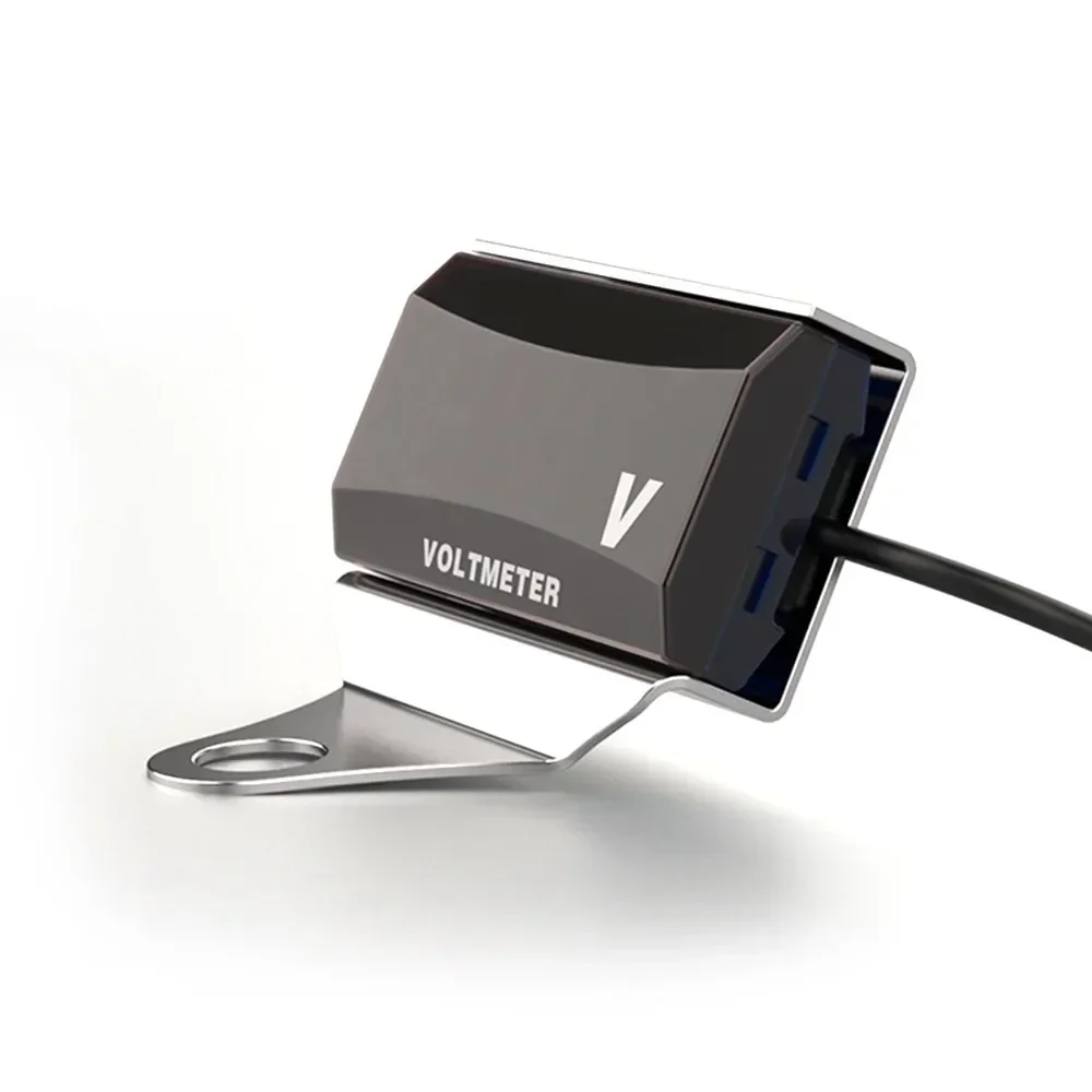 AZ-Motorcycle DC 10-150V Digital Voltmeter LED Display Waterproof Voltage Tester Battery Moniter Gauge with Bracket