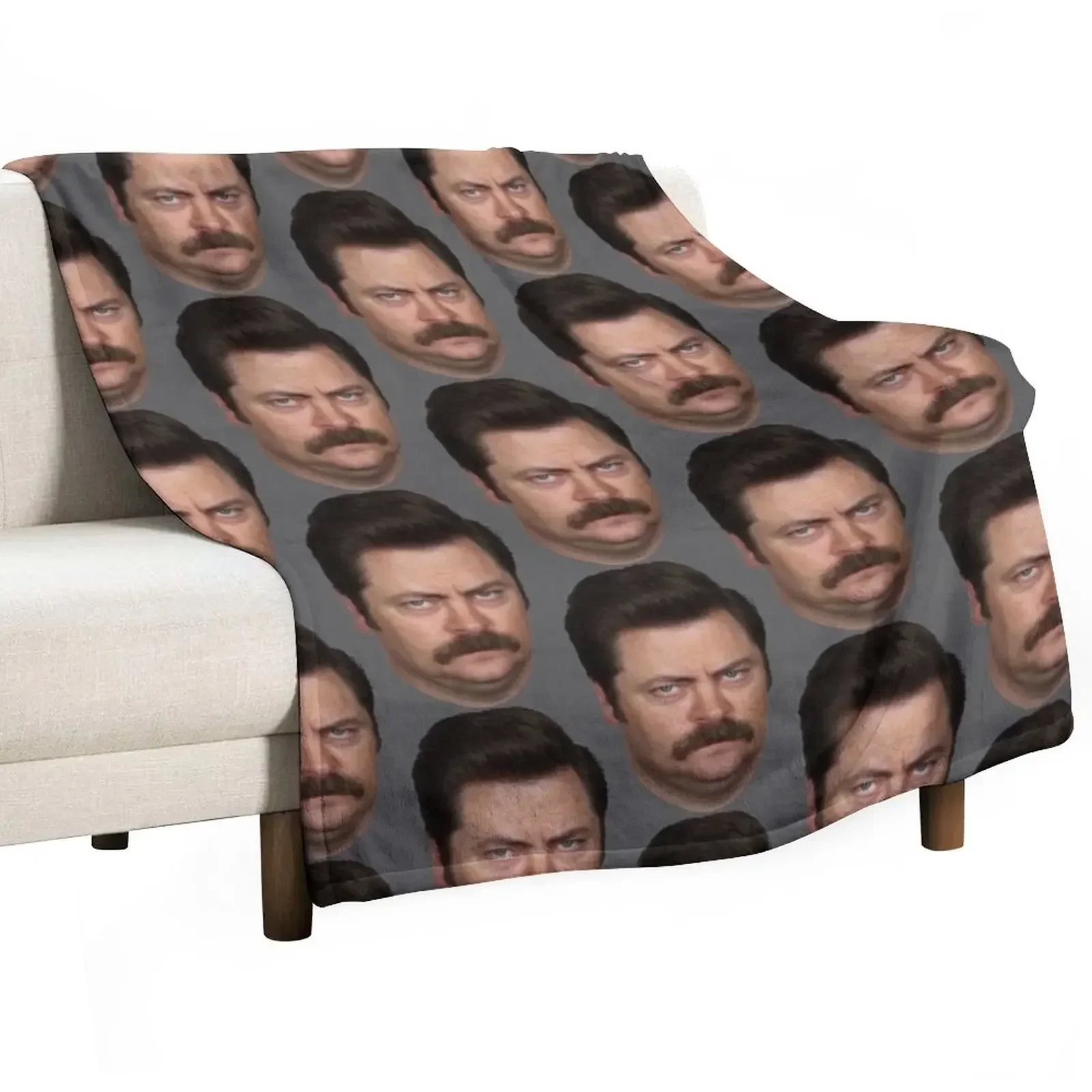 Ron Swanson Throw Blanket Moving Luxury Thicken Blankets