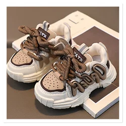 Children's shoes Autumn girls' sports shoes Boys' shoes Children's father's shoes Korean version Fashion brand letter Outdoor ca