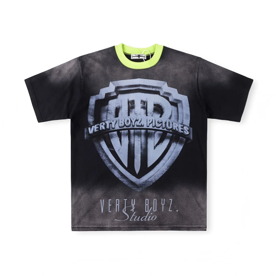 

Vertabrae American street dark style rap men's and women's casual short T-shirt Oversized Streetwear Top