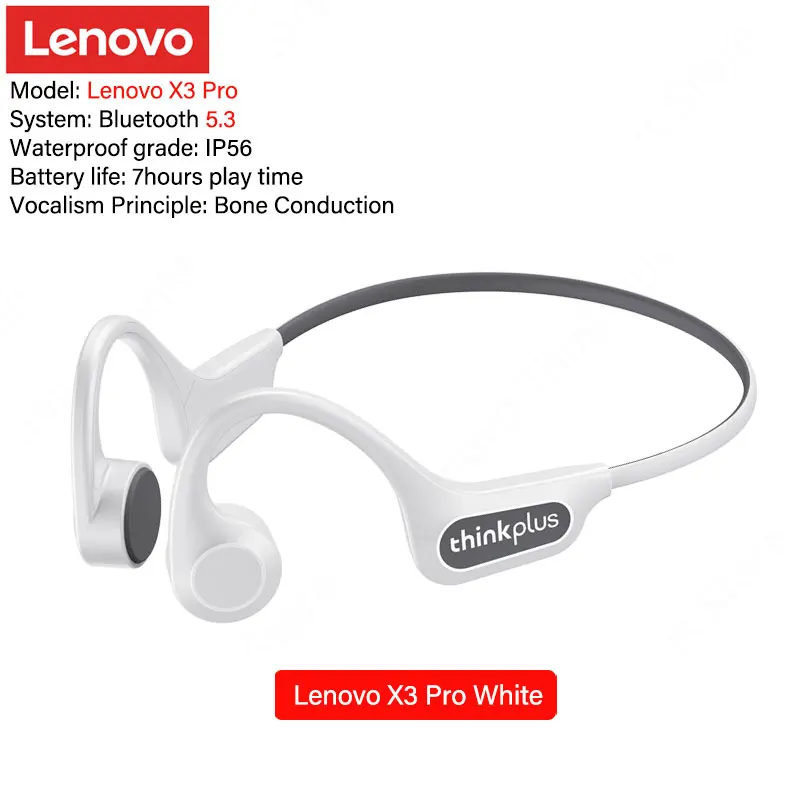 Lenovo X3 Pro Beengeleiding Koptelefoon Bluetooth 5.3 Hifi Oorhaak Draadloze Headset Met Microfoon Waterdichte Oordopjes X4 X7 hoofdtelefoon