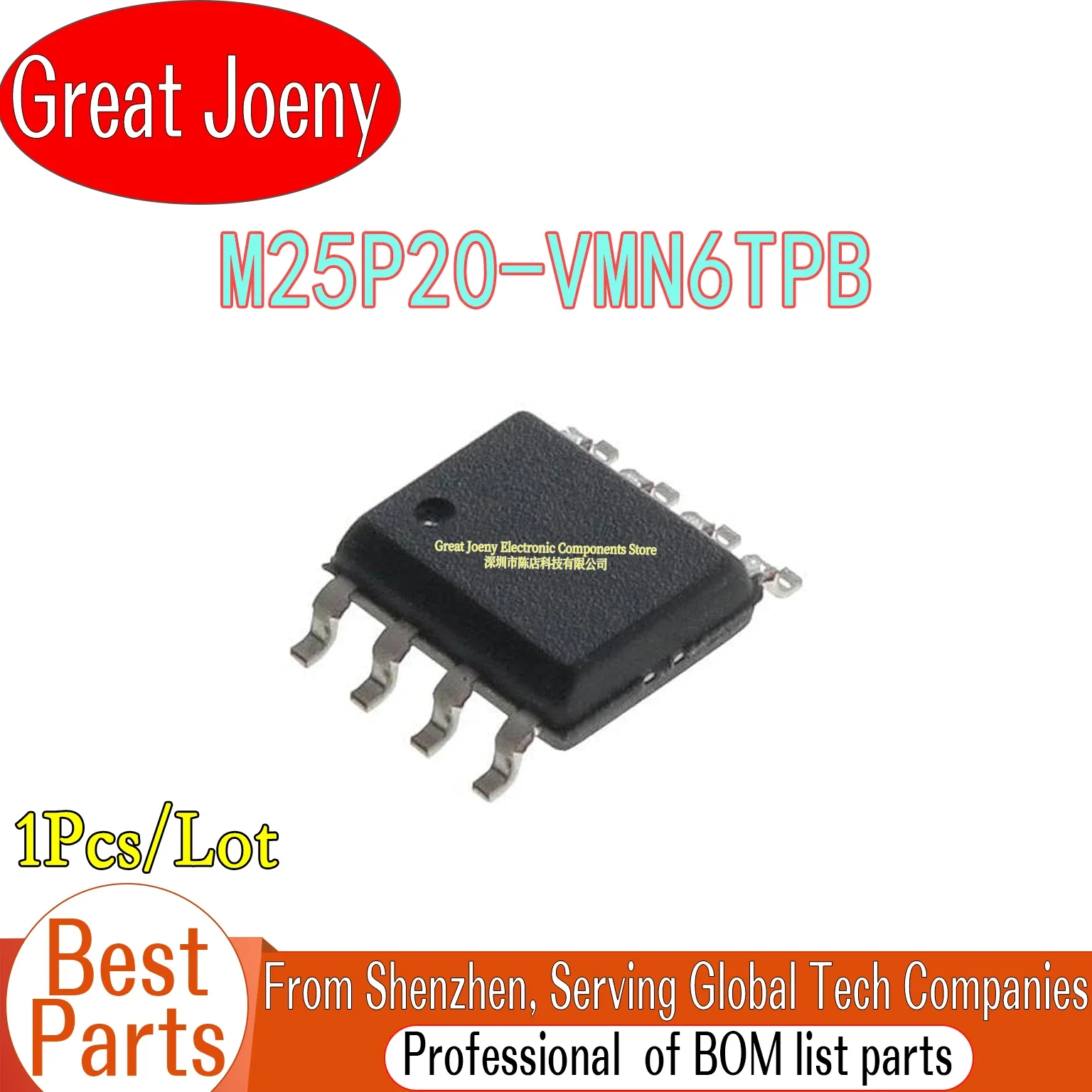 

100% New 25P20VP M25P20-VMN6TPB IC Chipset SOP-8 Bulk Best Price