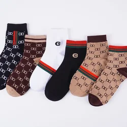 New Cotton Autumn And Winter Men's Mid-Tube Socks Women's Fashion Quality Sweat-Wicking Deodorant Socks